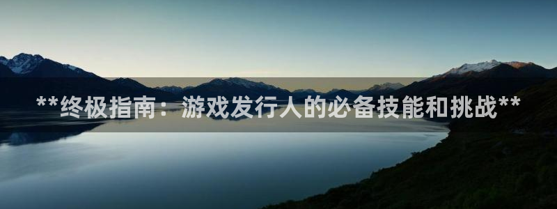 天辰平台q548-810：**终极指南：游戏发行人的必备技能和挑战**