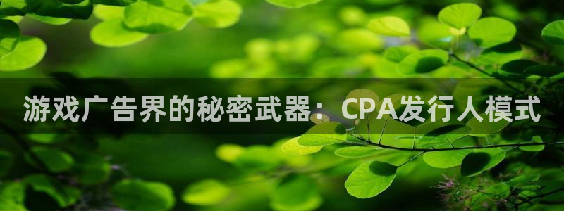天辰平台 注册你的专属平台入口是什么：游戏广告界的秘密武器：CPA发行人模式